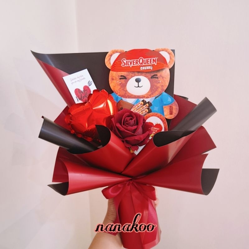 

nanakoo buket valentine - buket bunga coklat