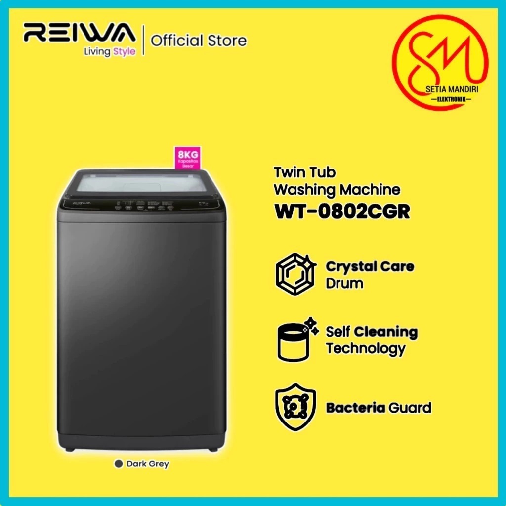 Reiwa WT-0802CGR Mesin Cuci