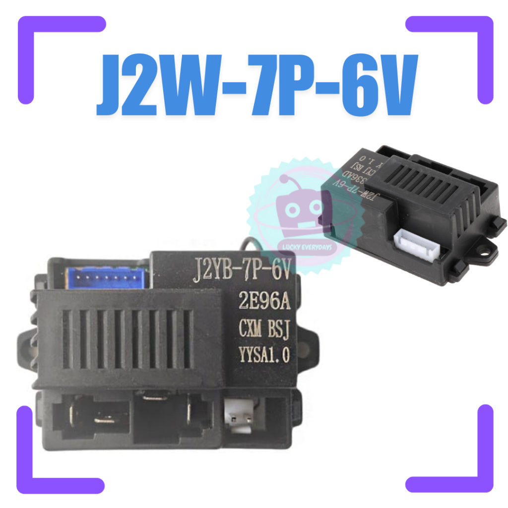 RECEIVER J2WB-7P-6V J2W-7P-6V 6VOLT MOBIL MAINAN AKI ANAK REMOT CONTROL MODUL PCB IC REMOT CONTROL M
