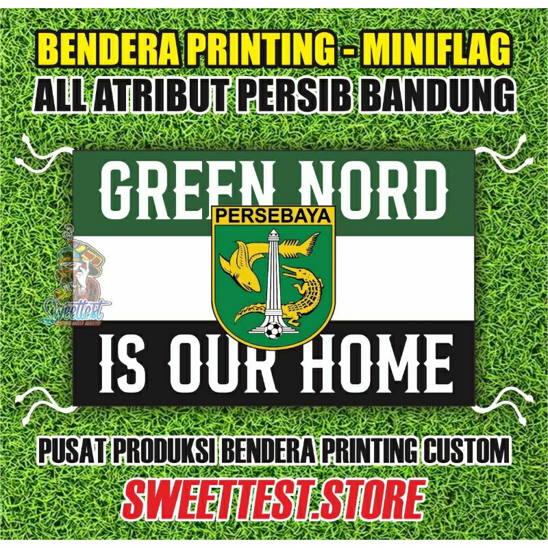 ATRIBUT PERSEBAYA SURABAYA, READY STOK GIANTFLAG PERSEBAYA, MINIFLAG PERSEBAYA, KAOS PERSEBAYA, STIK