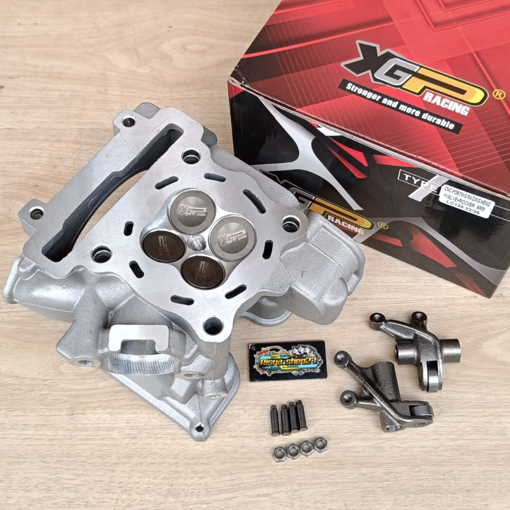 Kop Cylinder Head Racing Jupiter Mx Vixion R15 V2 Klep 22 /25 20 / 23 XGP