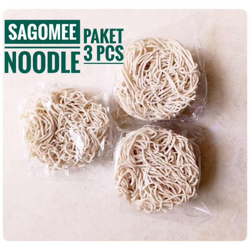 

SAGOMEE PAKET 3 PACK (SAGO MEE) BLOCK NOODLE ONLY TANPA BUMBU TANPA CUP NEW