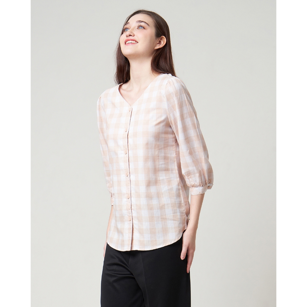 MCB - Blouse Wanita Reguler Basic Plaid Alia Kubus  | 5507094