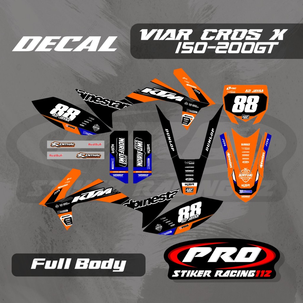 Decal Viar Cross-x 200es custom Decal Viar 200 es Decal viar free request