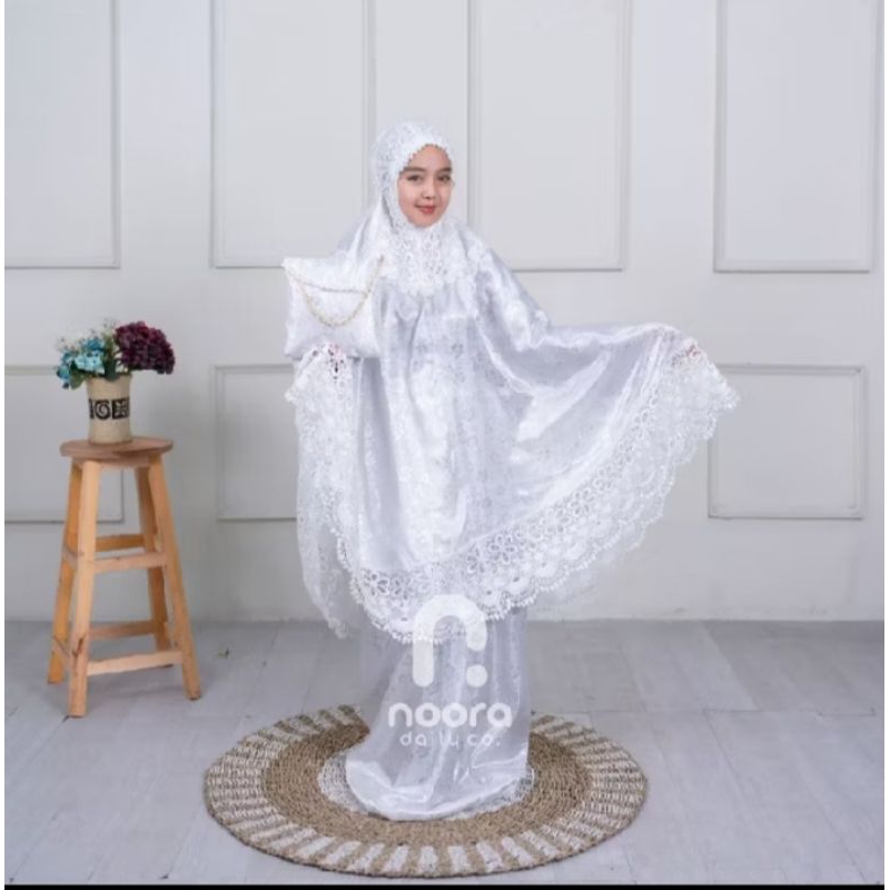 mukena zazi bahan sutra doop 2 in 1