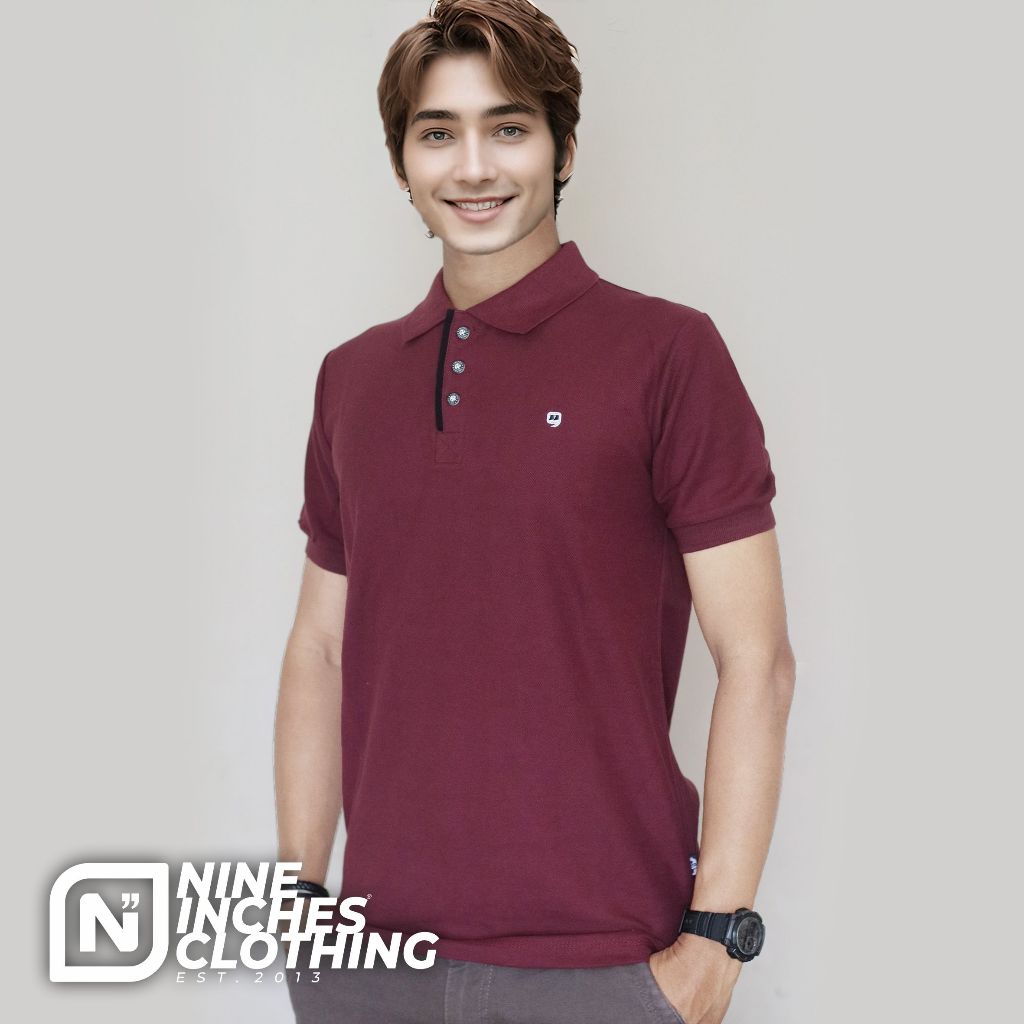 ERKY - Baju Kaos Kerah Polo Shirt Premium 9 Nine inches Cotton Wangki Pria Unisex