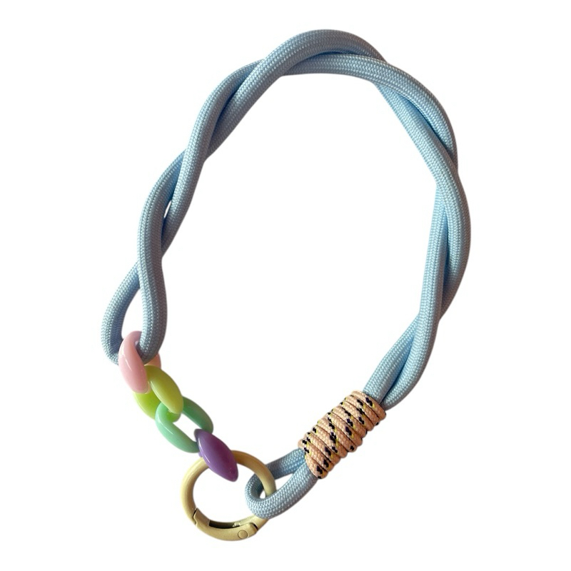 Tali HP String Gantungan Tali Pergelangan Tangan Dikepang Dirantai Ponsel Antihilang Casing HP Warna