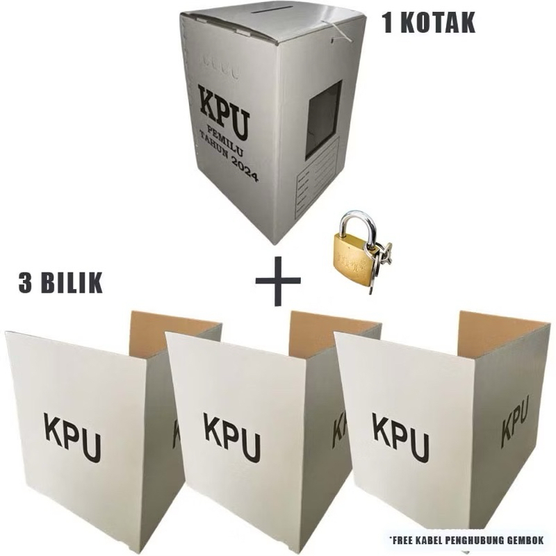 

PAKET KOTAK BILIK SUARA KARDUS PEMILU