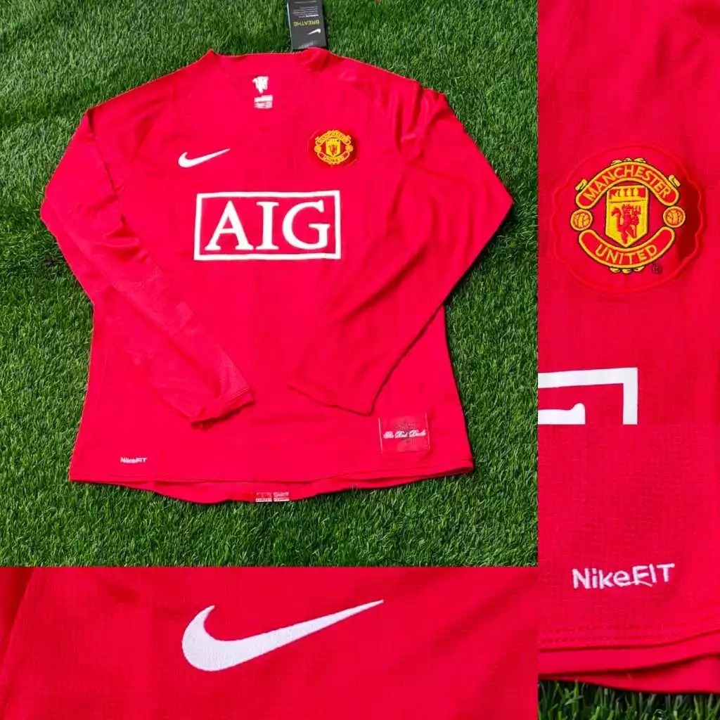 JERSEY BOLA RETRO LONGSLEEVE MU AIG HOME 2008 PREMIUM GRADE ORI IMPRT