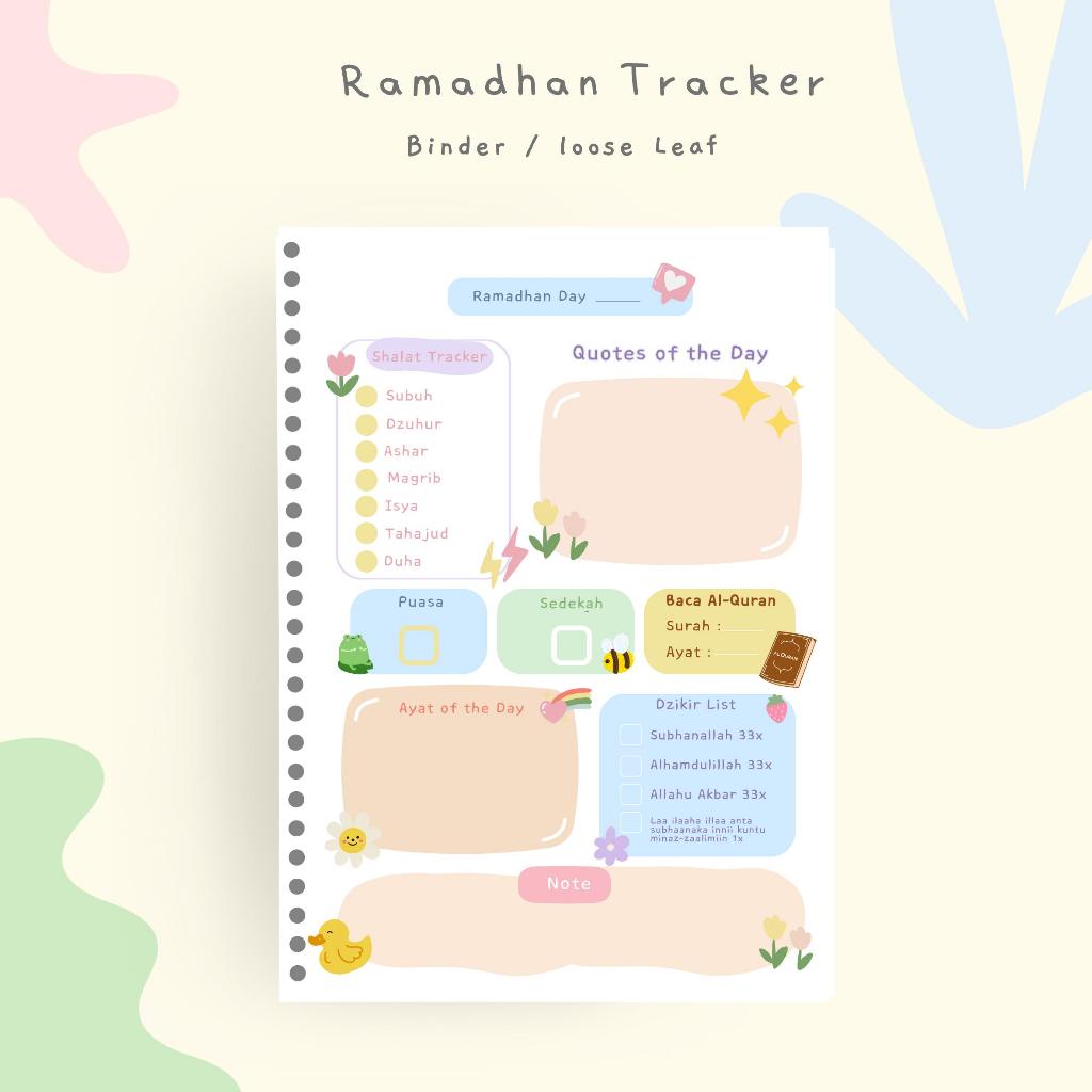 

Ramadhan Tracker - Binder / Loose Leaf