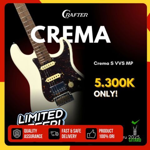 Gitar Elektrik Crafter Crema S VVS MP Roasted Maple Fretboard Stratocaster