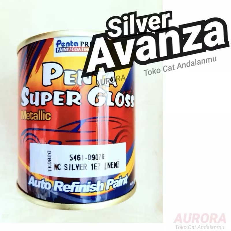 Cat Penta Super Gloss NC Silver 1E7 New 200ml Avanza Metalik / Mobil Toyota Daihatsu Terios Xenia Ay