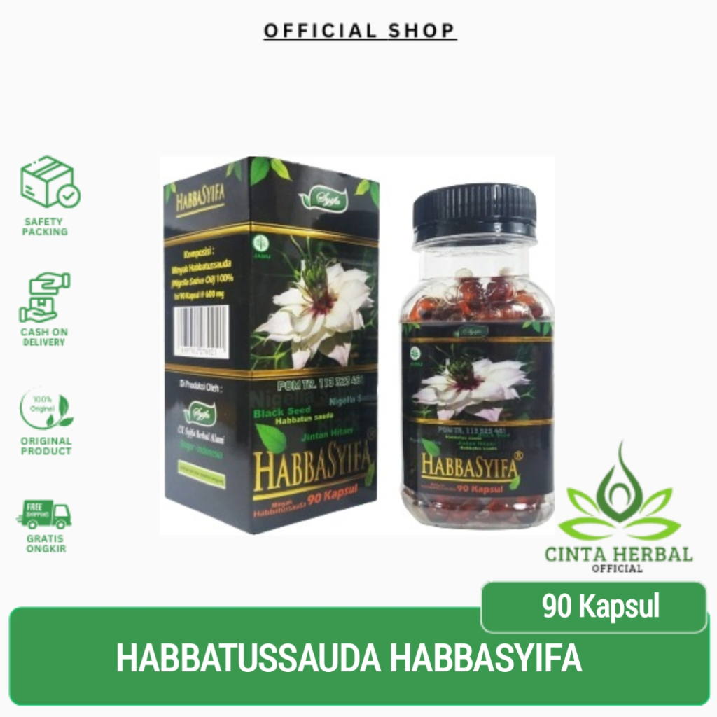Habbasyifa Minyak Habbatussauda Jintan Hitam | Kapsul Minyak Habbatussauda 90 Kapsul ORIGINAL