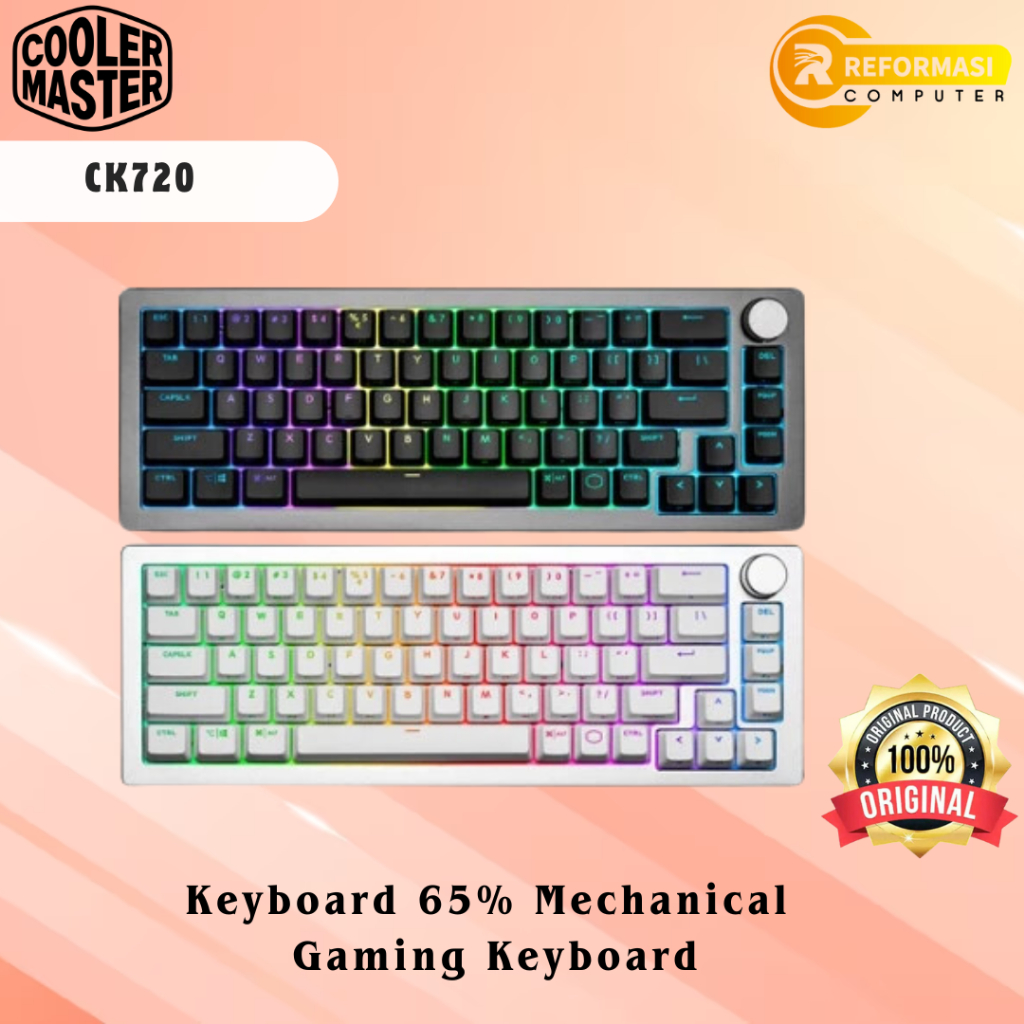 COOLER MASTER Keyboard Cooler Master CK720 / CK-720 65% Mechanical Gaming Keyboard