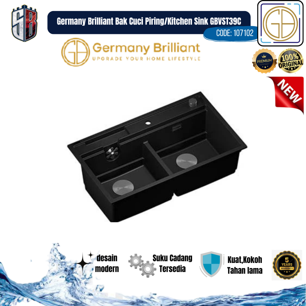 (107102) GERMANY-BRILLIANT QUARTZ KITCHEN SINK-GBVST39C