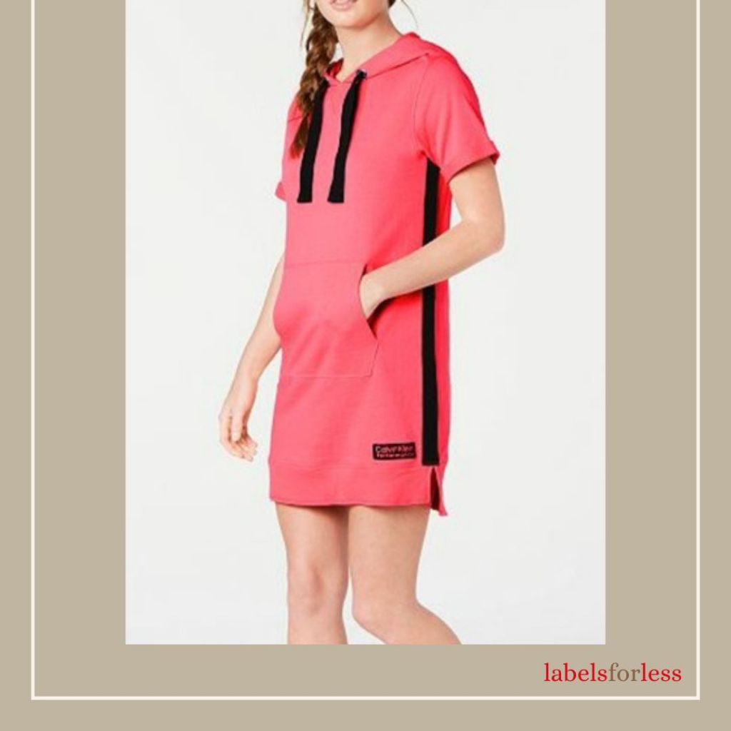Calvin Klein Short Sleeve Hoodie Dress