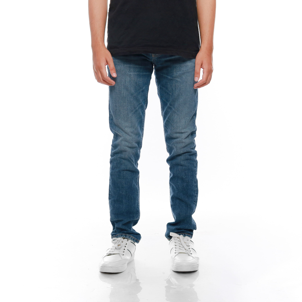 Celana Jeans Panjang Pria PREMIUM Slim Fit BAFFARO Comfort Medium Blue / B911-032MBL