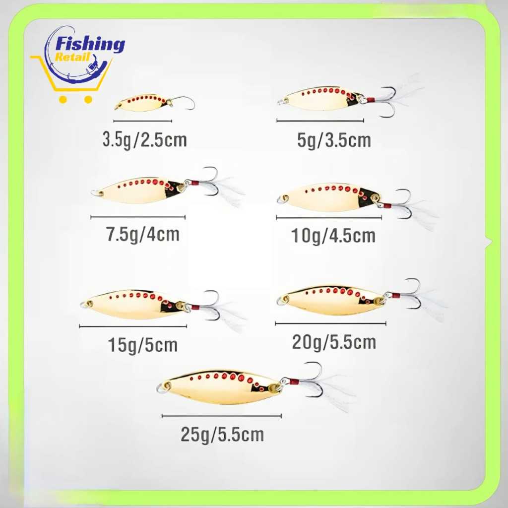 Metal Spoon Spinner Lure Micro Jig Umpan pancing Jigging Ultralight