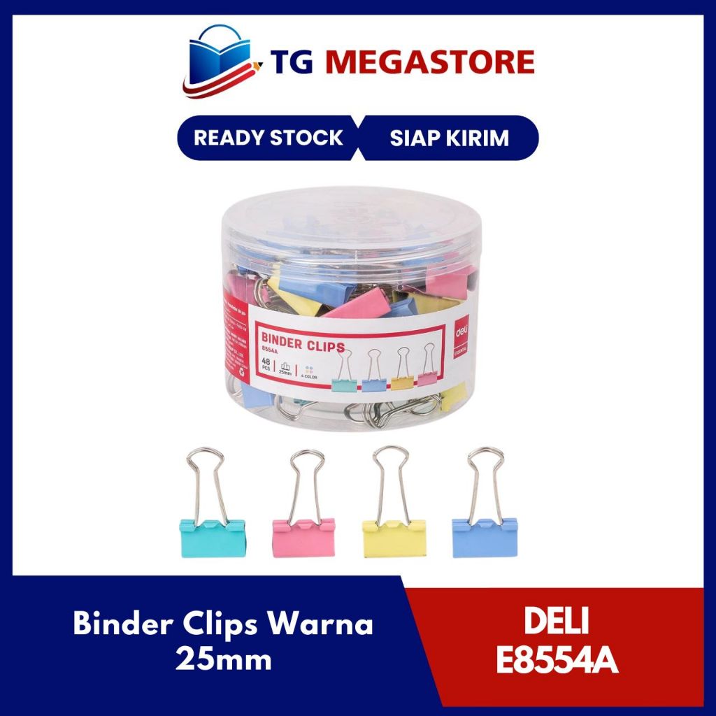 

Binder Clips Deli Warna 25mm 48pcs - E8554A