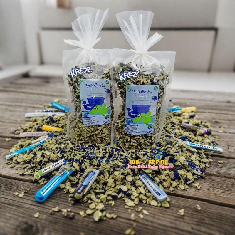 

100 gram bunga telang organik kering premium