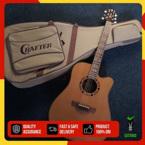 Gitar Akustik Elektrik CRAFTER STG D18 CE PRO Top Solid Gitar Crafter STG D 18 CE PRO Plus Bag