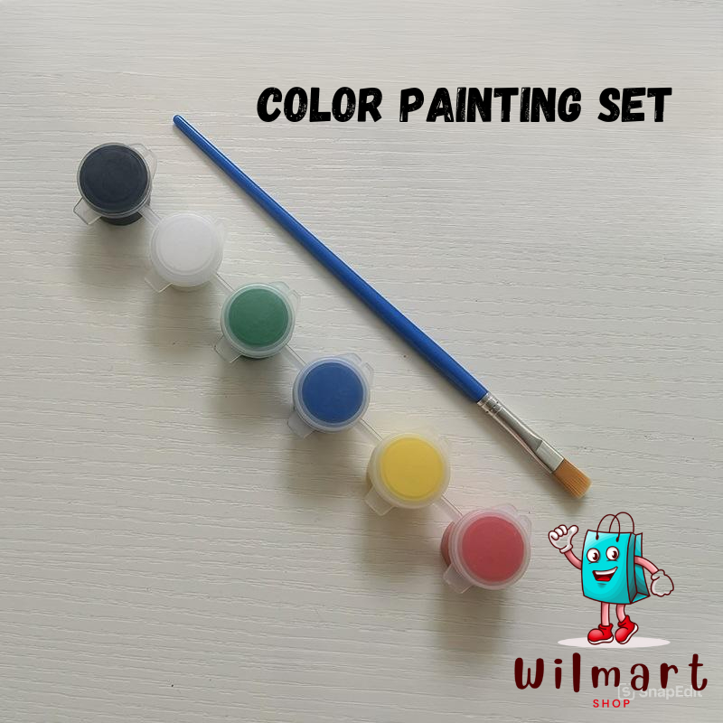 

Color Painting Set / Cair Air Warna Acrylic + Kuas Set