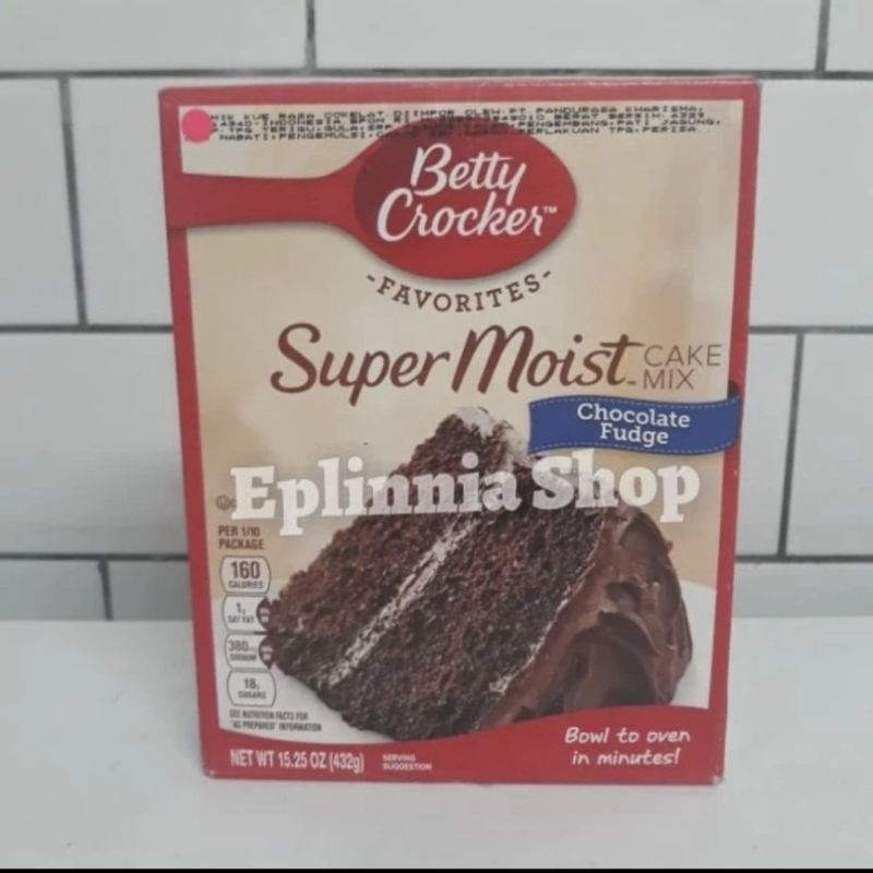

Betty Crocker Super Moist Chocolate Fudge Cake Mix 432 gr