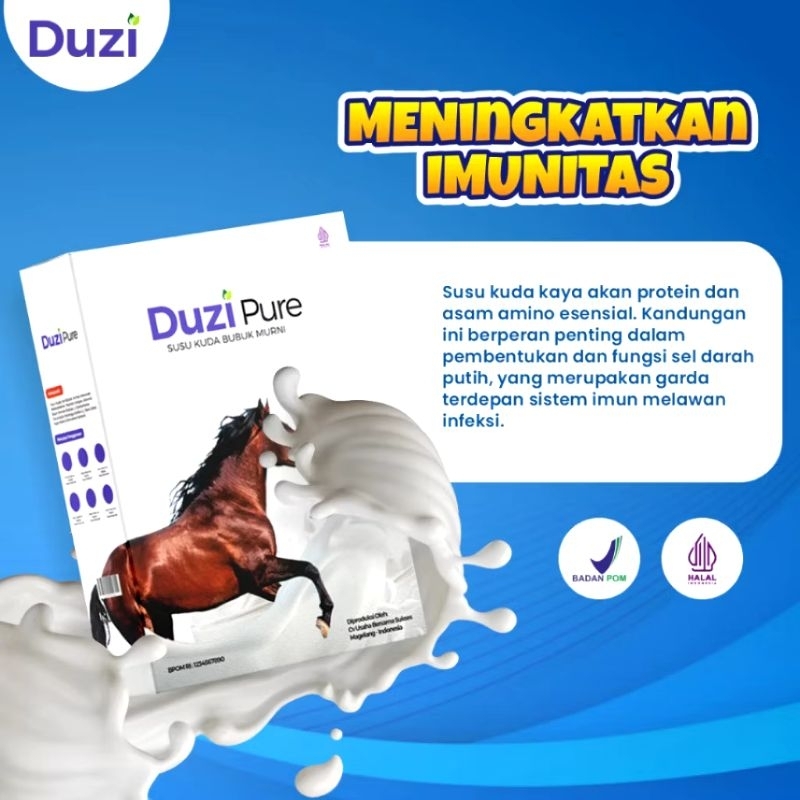 Duzi Susu Kuda murni  Duzi pure 100%