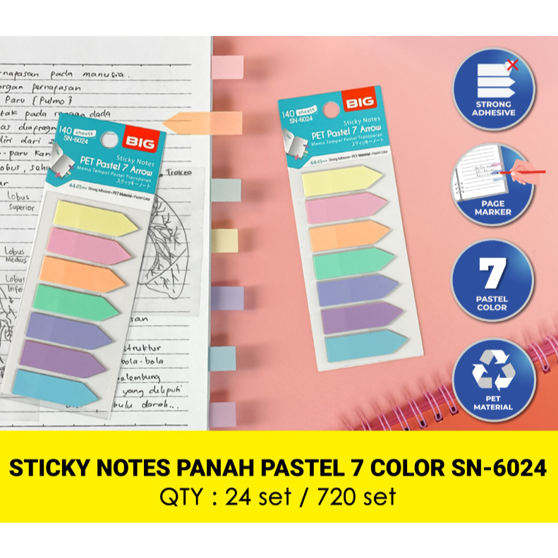 

BIG - Sticky Notes Panah Pastel 7 Warna SN-6204