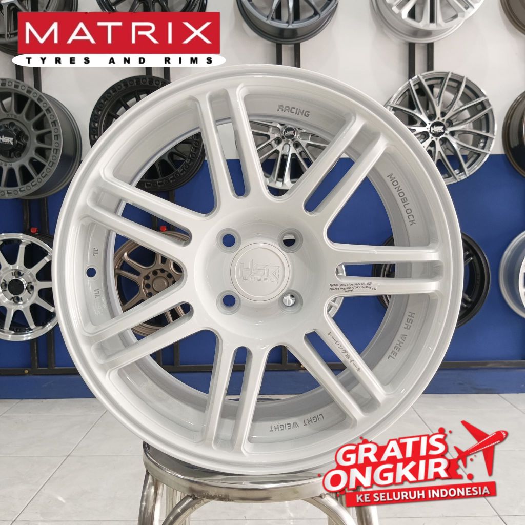 VELG MOBIL RING 16X7 HOLE 4X100 VELG RACING HSR TYPE BOON