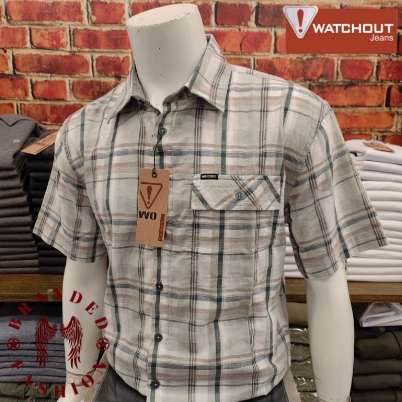 WATCHOUT JEANS KEMEJA LENGAN PENDEK JS502450111 GREEN