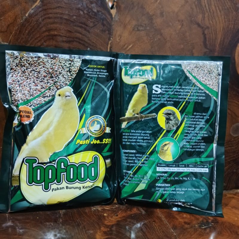 TOPFOOD pakan burung kenari extra blend pasti Joss untuk burung kesayananmu