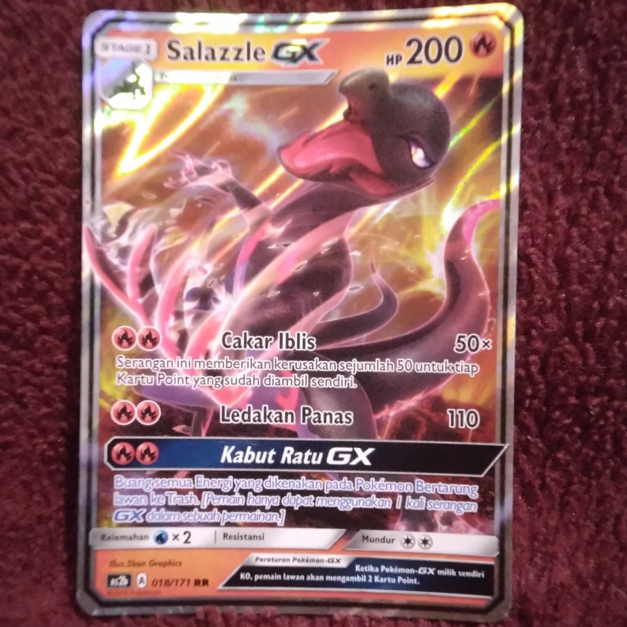 Salazzle GX RR as2b - Pokemon TCG Indonesia foil holo