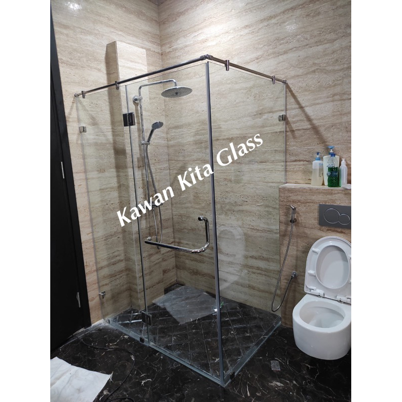 shower box kaca kamar mandi / kaca sekat partisi kamar mandi / Glass shower box / Glass shower parti