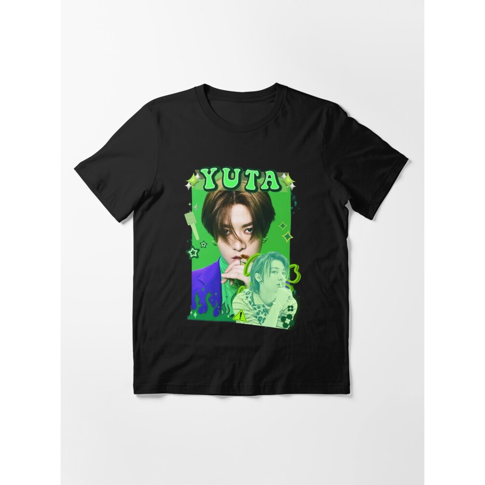 Kaos Music NCT 127 Yuta Collage Neon Green Energy Essential T-Shirt