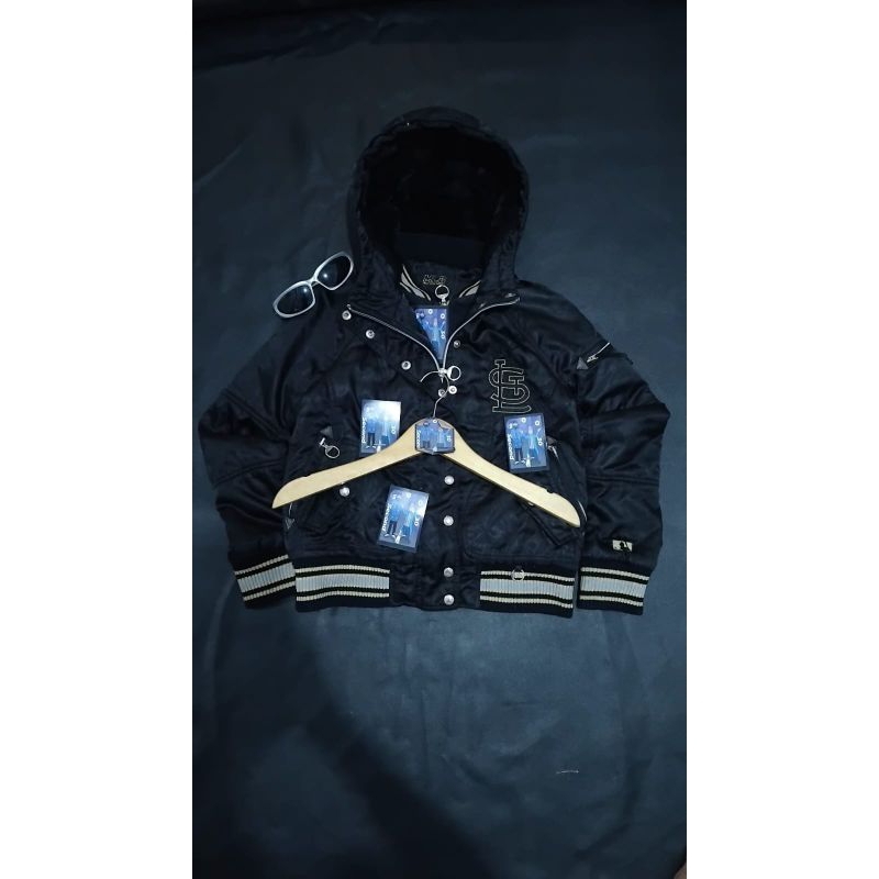 varsity hoodie mlb satin sherpa