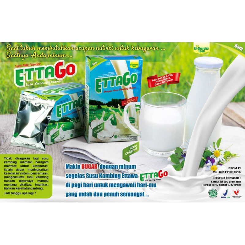 

Susu Kambing Etawa Ettago Alghuroba BPOM Non Box Original 200g