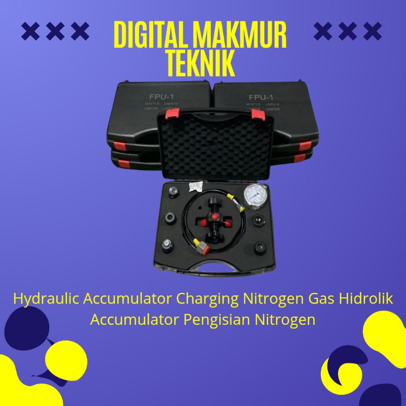 Hydraulic Accumulator Charging Nitrogen Gas Hidrolik Accumulator Pengisian Nitrogen