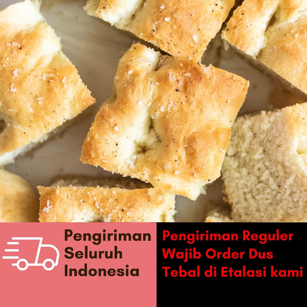 

Focaccia Plain 26x26 for UMKM HORECA by Premior (pengiriman standard wajib beli dus tebal)