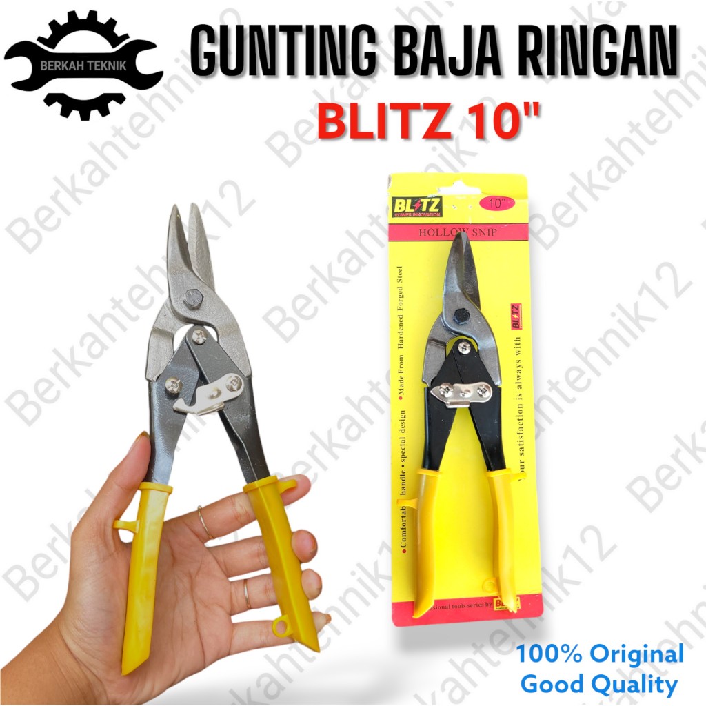 Gunting Baja Ringan 10''/ Gunting Seng Lurus 10 Inch Gunting Hollow Baja Ringan Holo Blitz Aviation 