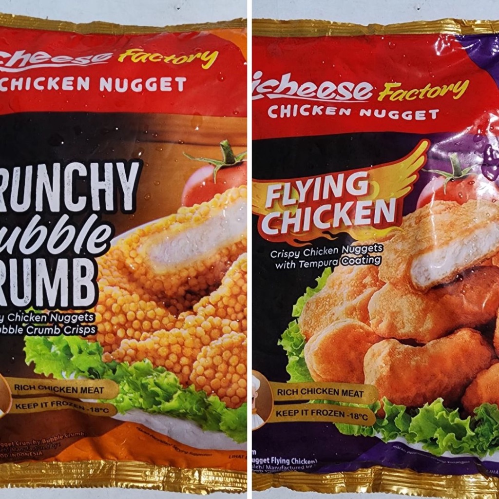 

Richeese Nugget, Naget Crunchy Bubble Crumb, Flying Chicken, Kemasan 500gr