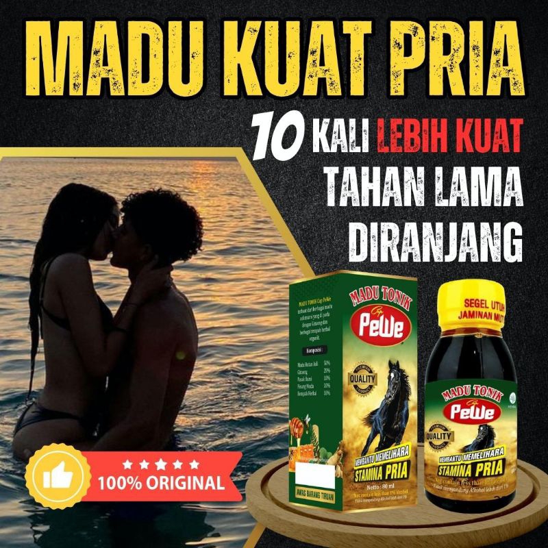 

Madu Tonik Pewe Original Madukuat Stamina Pria Perkasa Lebih Kuat Tahan Lama Berhubungan Intim 80ML