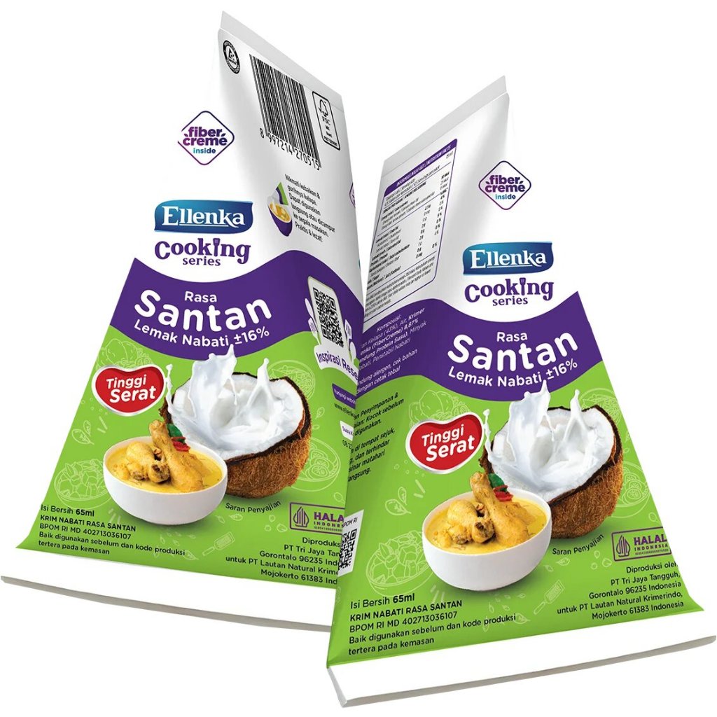 

ELLENKA FIBER CREME SANTAN INSTAN 65ML NON KOLESTROL BUKAN SANTAN BIASA LOW