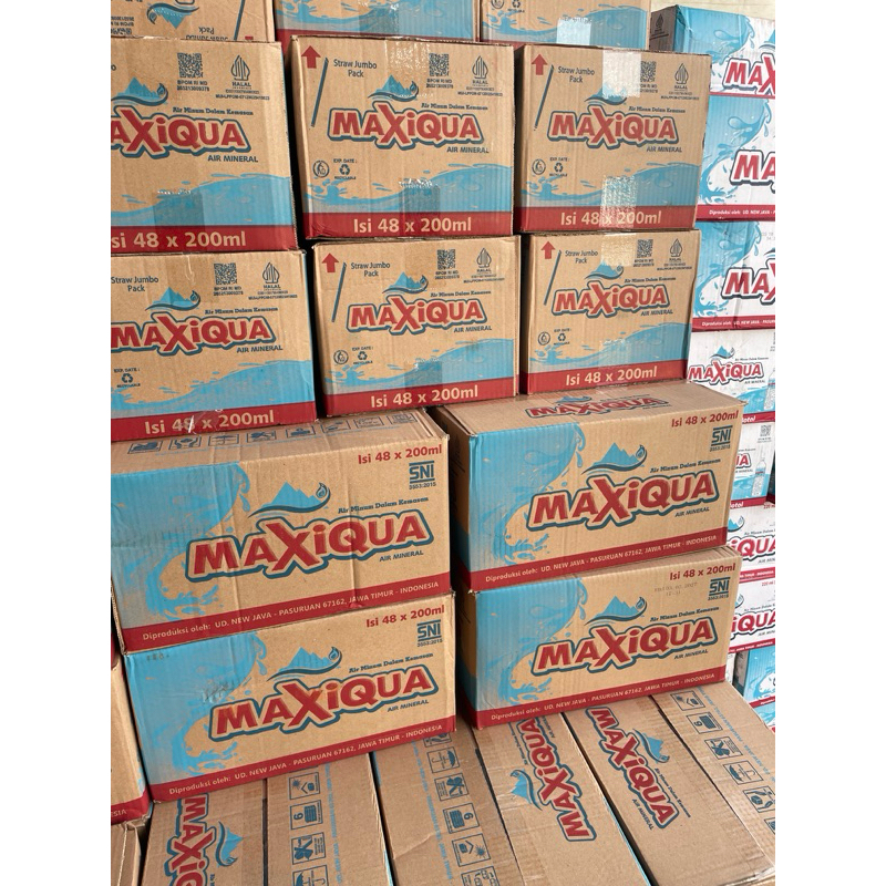 

Maxiqua gelas 220. 200ml, 300ml, 600ml Botol Air Minum Per Dus isi 24 botol | INSTAN SURABAYA