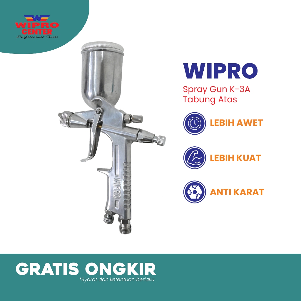 Spraygun WIPRO K3a Tabung Atas 200ml ALAT SEMPROTAN CAT WIPRO K3A