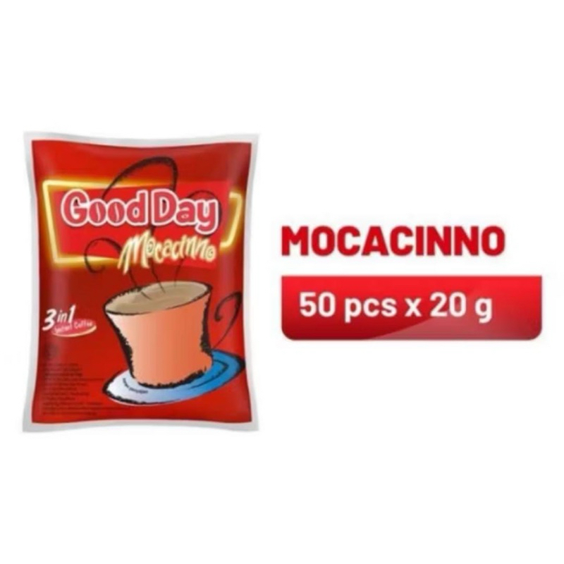 

Good Day Mocacinno bag kopi instan (50 sachet/20gram)