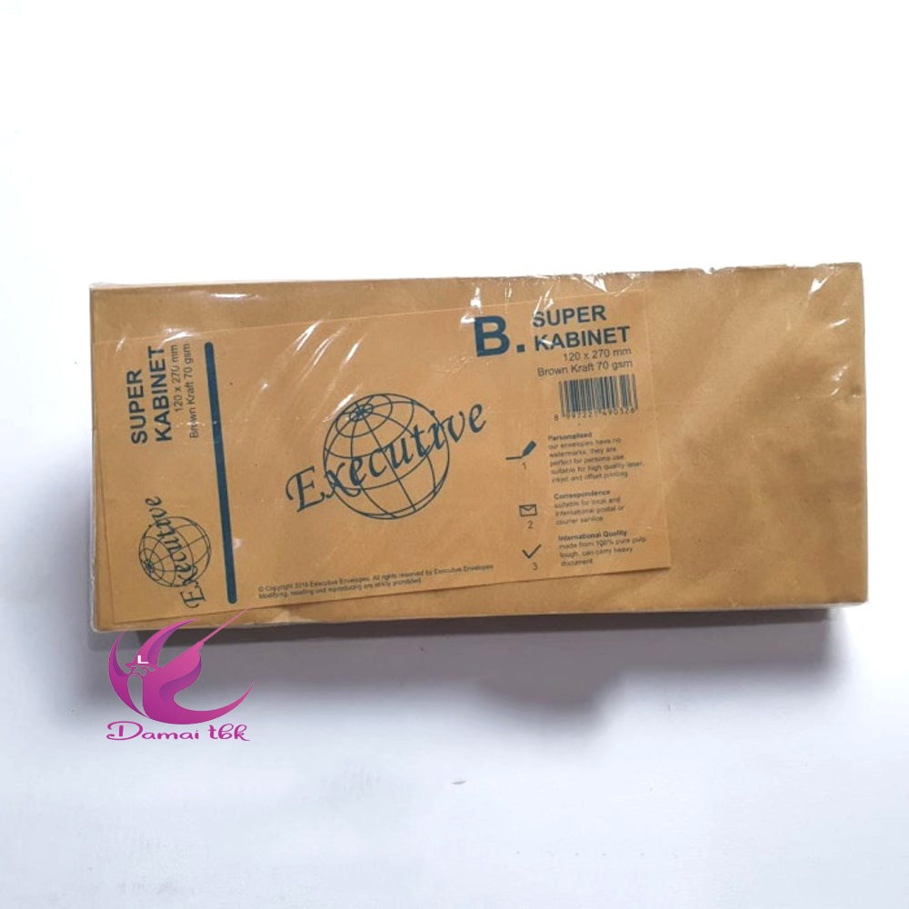 

( 1 Pak ISi 100 Lembar) Executive Amplop Coklat ukuran B. Super Kabinet 120x270
