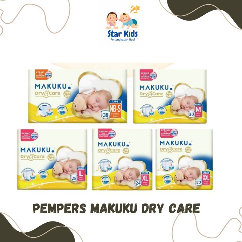 Pempers Makuku Dry Care berbagai size