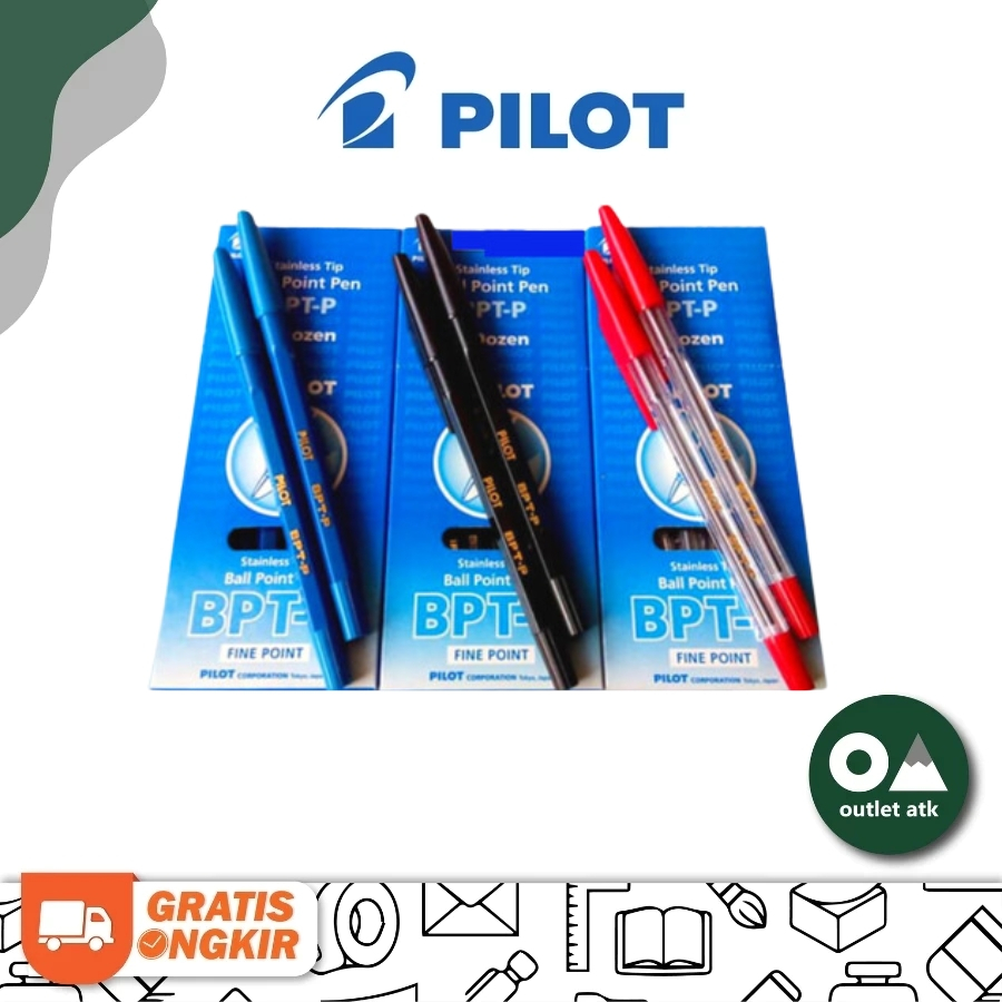 

Pulpen Ball Point Pen Pilot BPT-P 0.7mm Jepang Asli isi 12