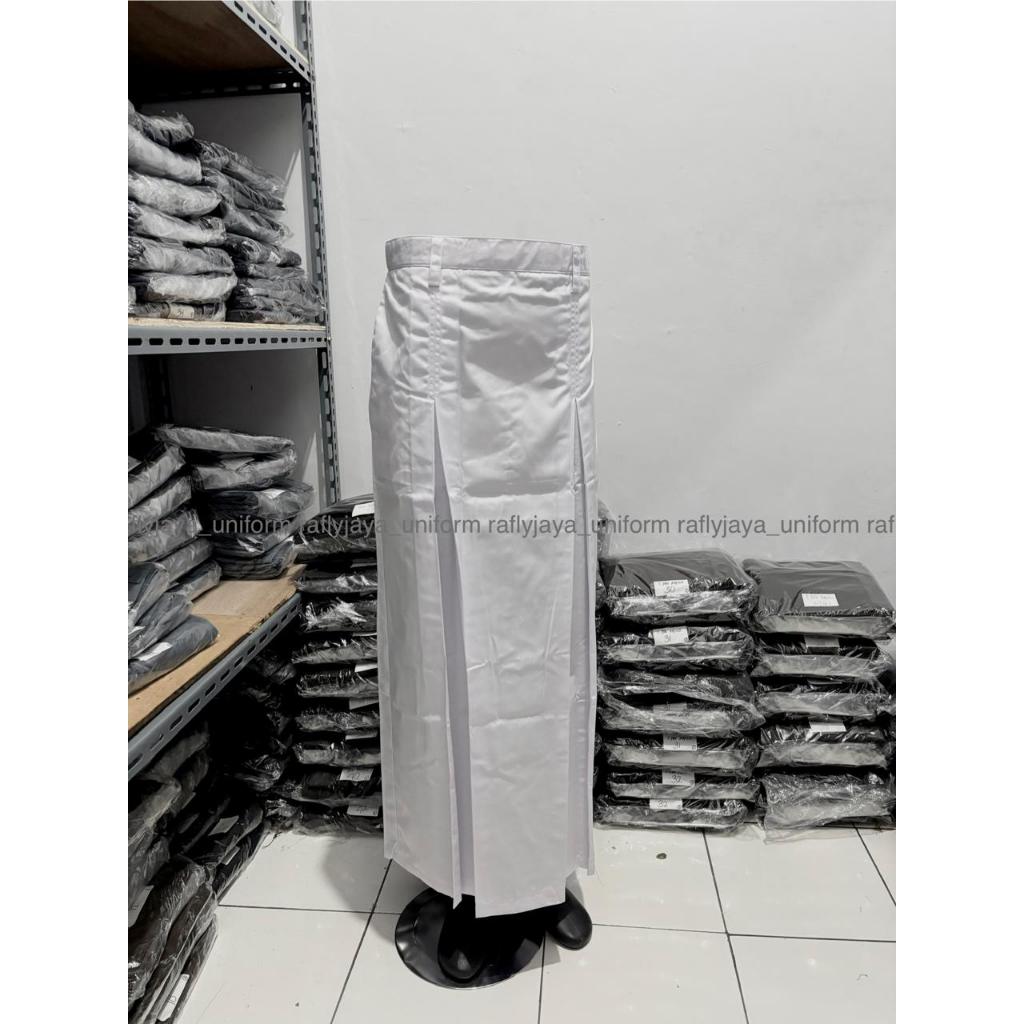 Rok SMP Putih Span Panjang - Rok Sekolah SMP Putih - Seragam Sekolah SMP - Rafly Jaya